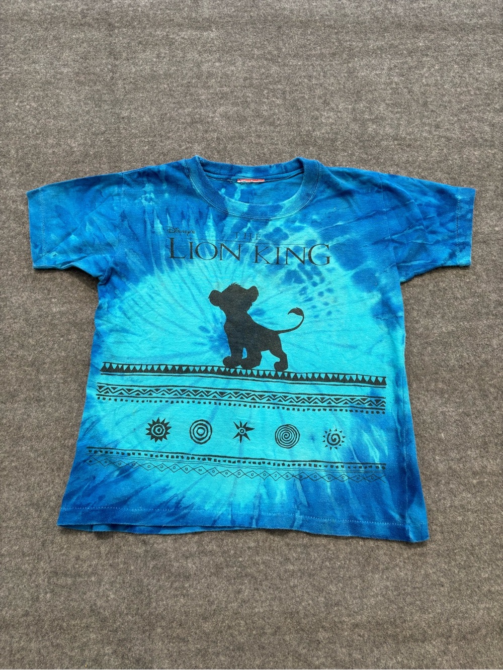 Vintage Disney The Lion King blue tie-dye kids t-shirt 7/8